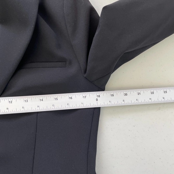 Veronica Beard Women's Size 6 Black Scuba Dickey Blazer with Gray Hooded Dickey - Picture 10 of 13